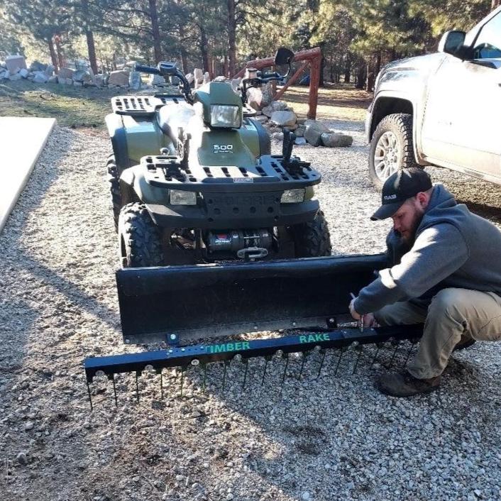 ATV snowplow Timber Rake