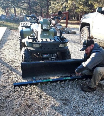 Timber Rake - Landscape Rake Attachment for ATV, UTV, and Tractor