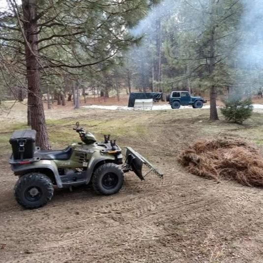 ATV snowplow Timber Rake